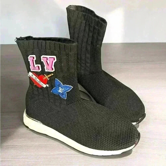 Louis Vuitton Shoes - Authentic Women’s Louis Vuitton Patch After Game Pull On Sneakers, Size 38